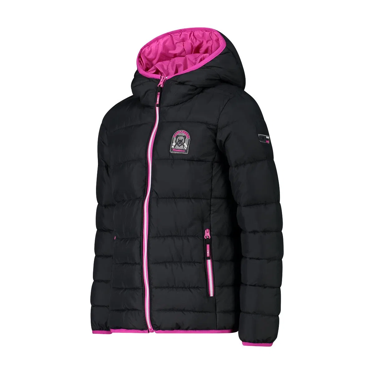 Детская зимняя куртка с капюшоном KID G JACKET FIX HOOD Cmp, Schwarz — фото 3