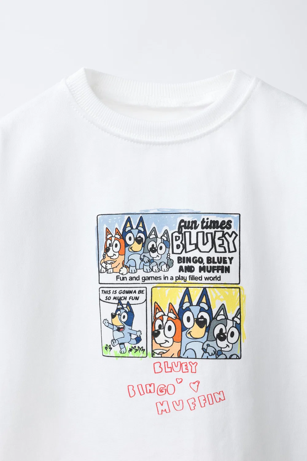 Футболка BLUEY LUDO STUDIO ZARA, White — фото 3