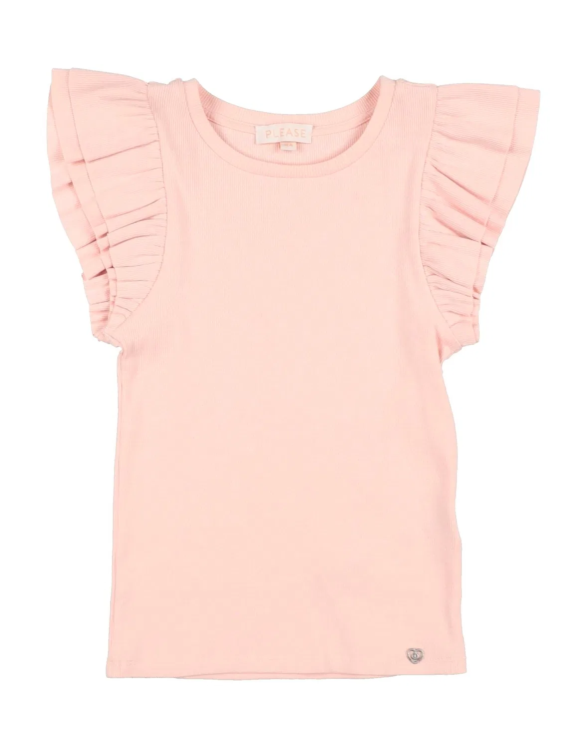 Детская футболка с логотипом Please, Light Pink