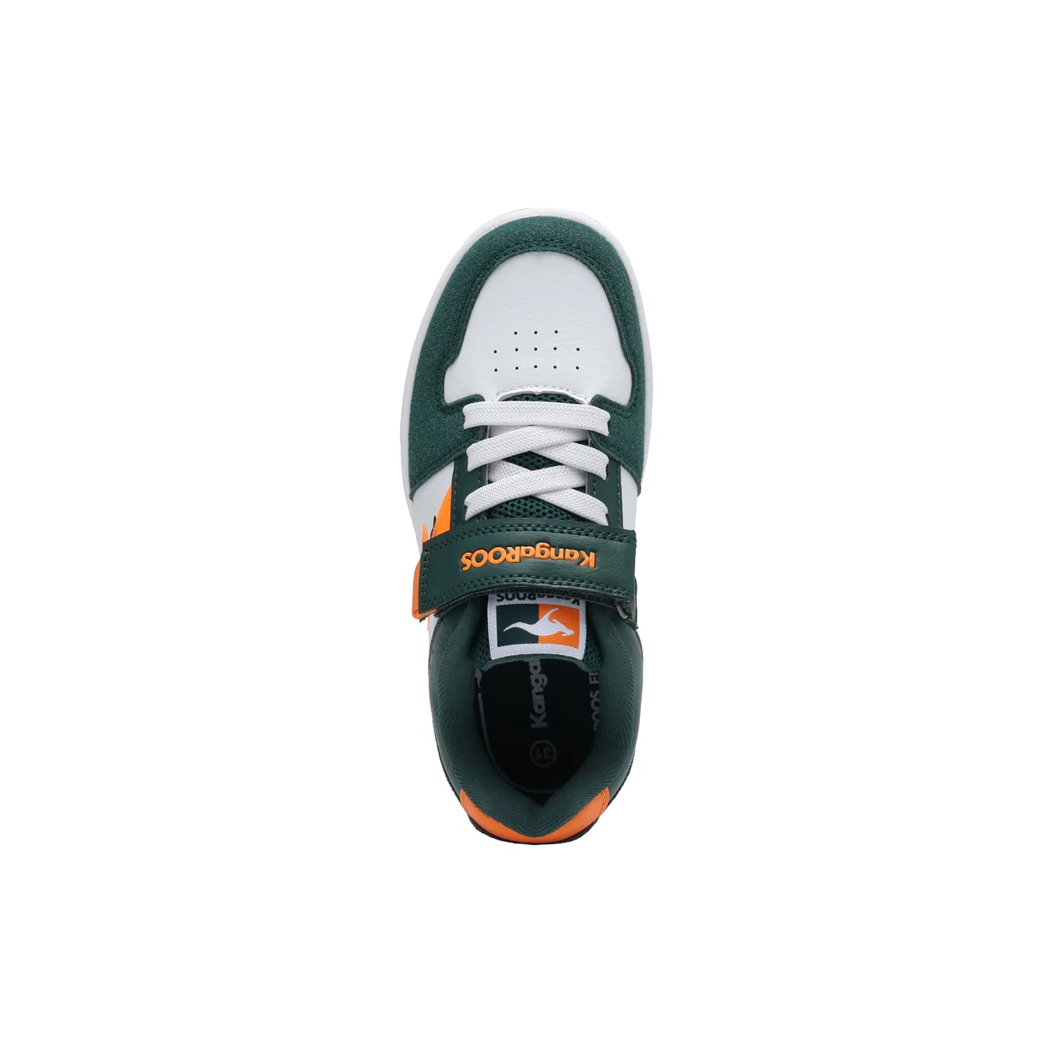 Детские кроссовки с ROOSFIT 2.0 KangaROOS, Green Jewel/Solar Orange — фото 4