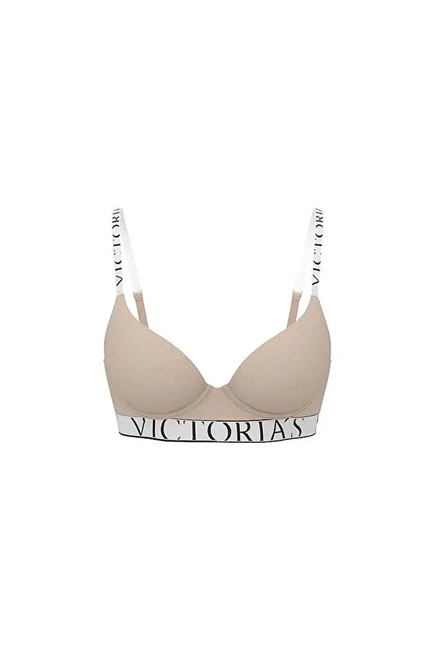 Женский бюстгальтер с бретельками-спагетти The coolbra lightly padded demi bra Victoria'S Secret, Marzipan — фото 3