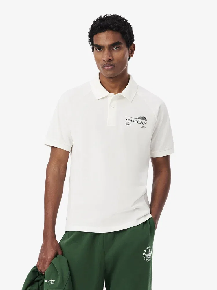 Футболка поло Miami Open Raglan LACOSTE, White