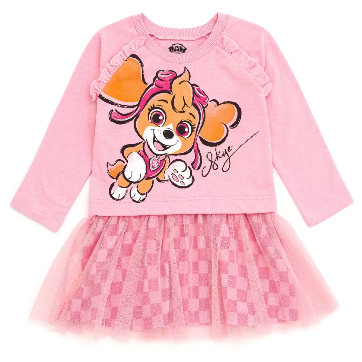 Детское платье для девочек с длинным рукавом PAW Patrol Paw Skye, Pink