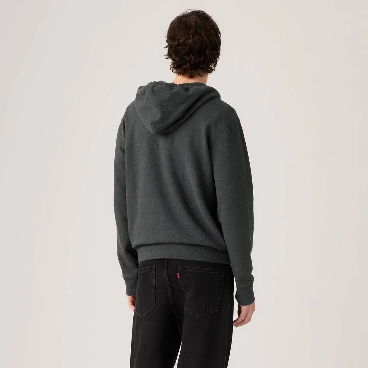 Оригинальная фирменная толстовка на молнии Levi's, Obsidian Heather - Grey — фото 4