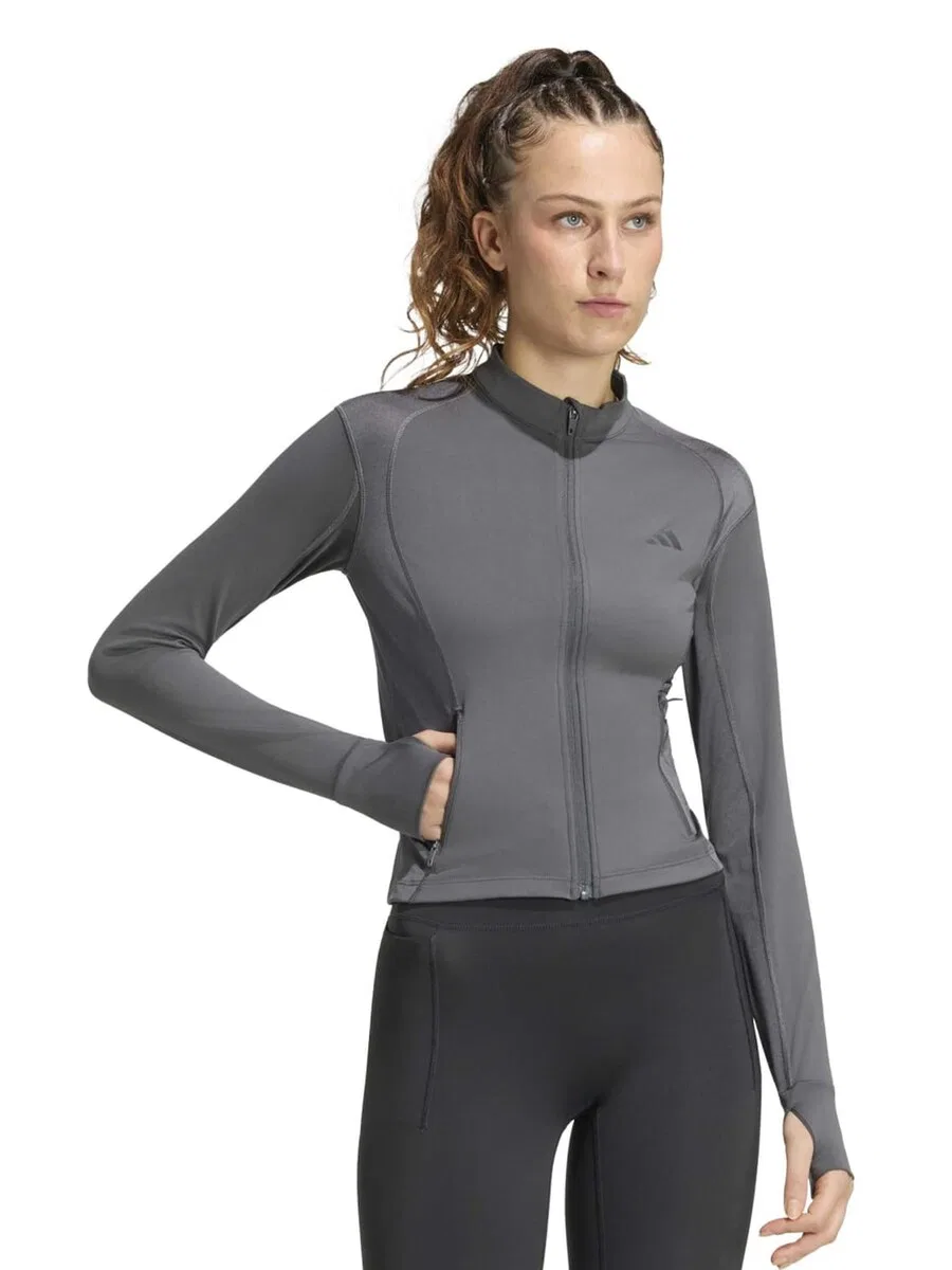 Тренировочная куртка ADIDAS PERFORMANCE 'PWR ESS' темно-серого цвета — фото 2