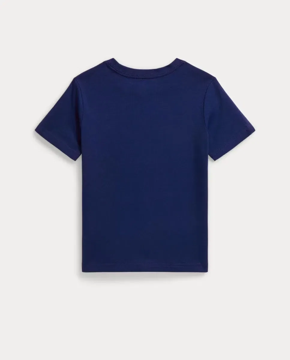 Детская футболка хлопковая Polo Ralph Lauren, Azul índigo — фото 2