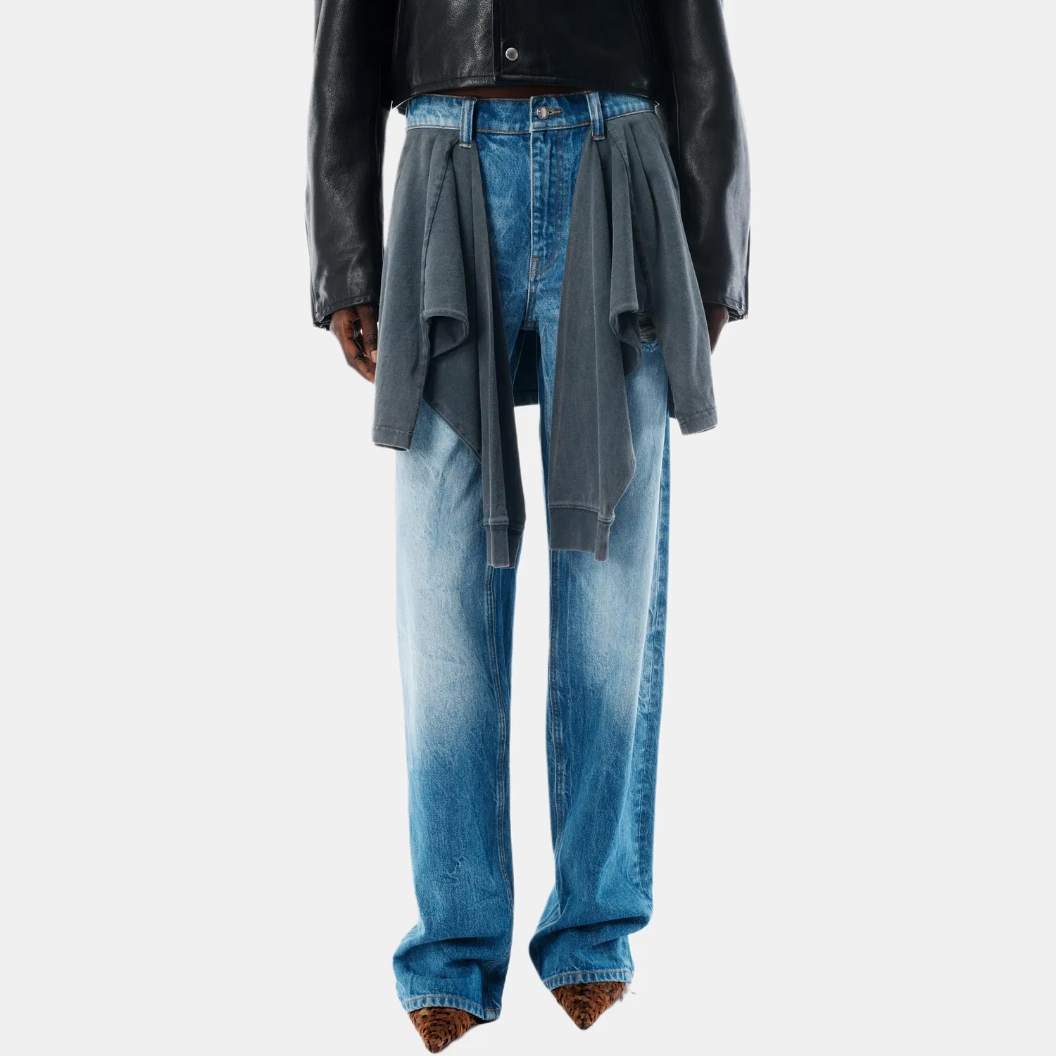 Джинсы женские indigo moderate lantern pants Alexander Wang — фото 3