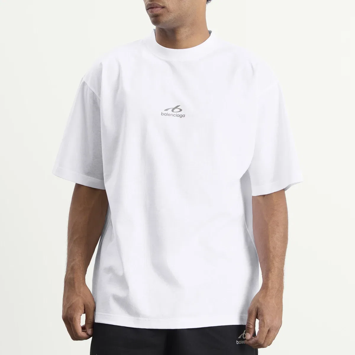 Футболка с принтом Logo Balenciaga, White — фото 2