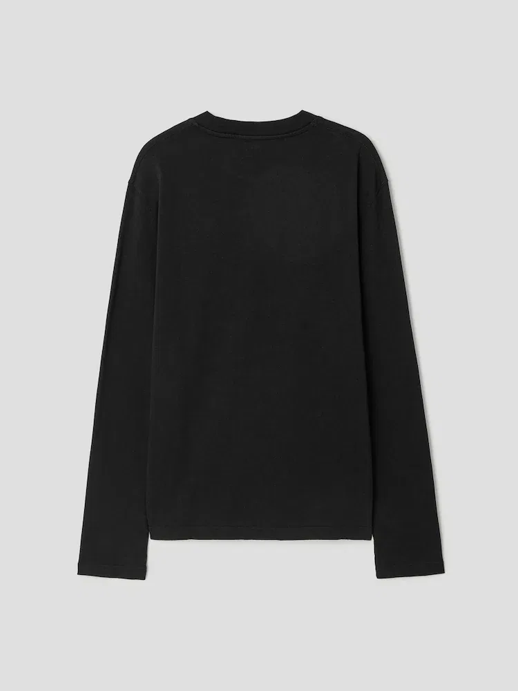 Футболка с длинным рукавом с логотипом Le Tshirt Gros Grain Ml JACQUEMUS, Black — фото 2