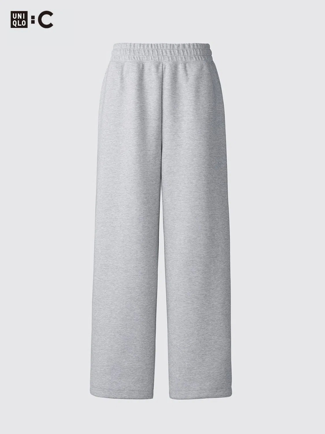 Брюки спортивные свободные с кулиской на штанине Uniqlo, серый