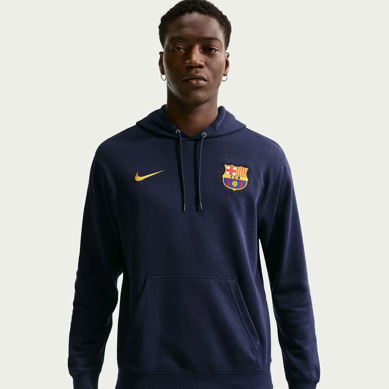 Мужская худи FC Barcelona 2026-2027 Stadium Club Nike, Azul Oscuro