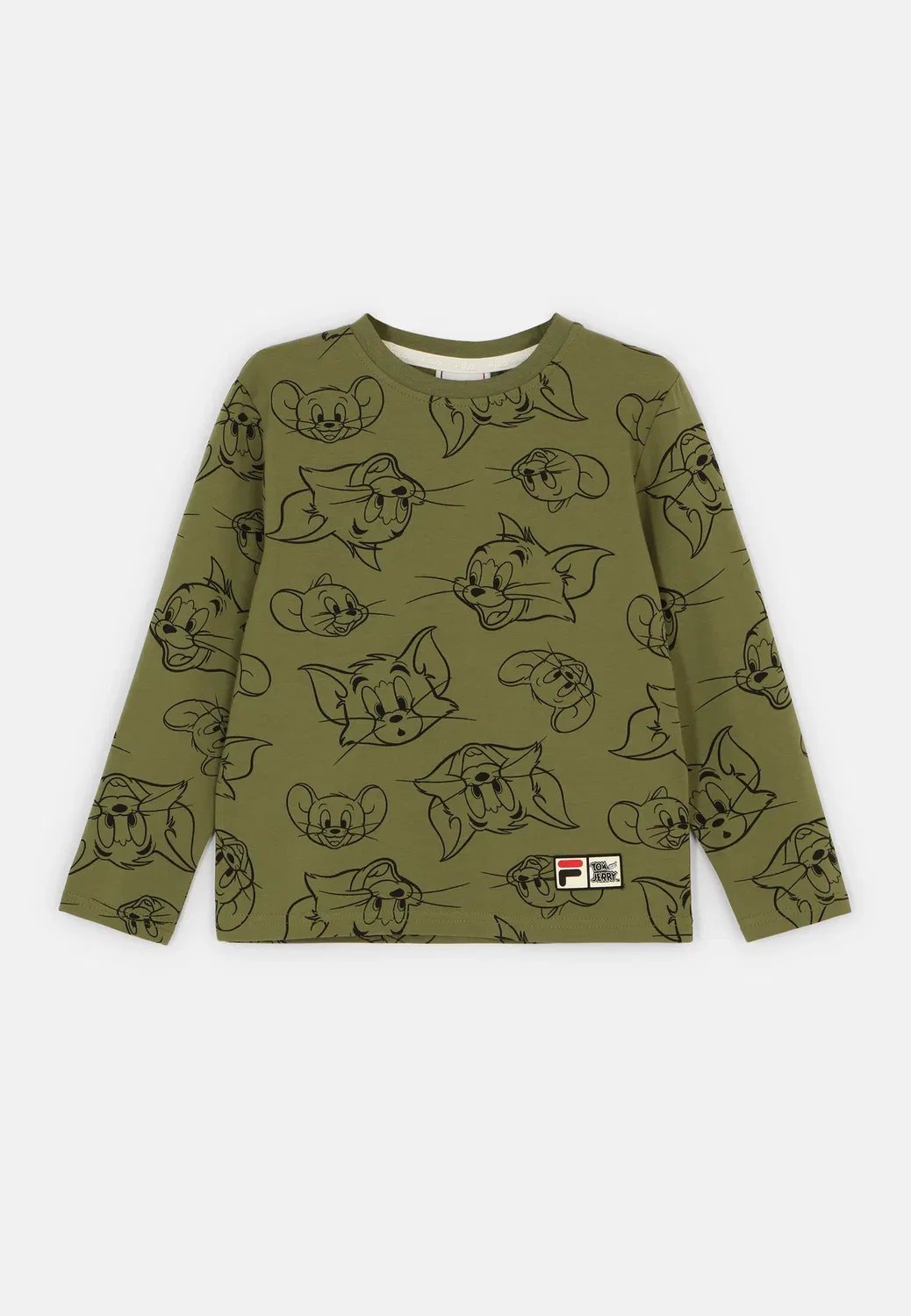 Футболка с длинным рукавом Fila, Loden Green Tom Jerry Aop — фото 2