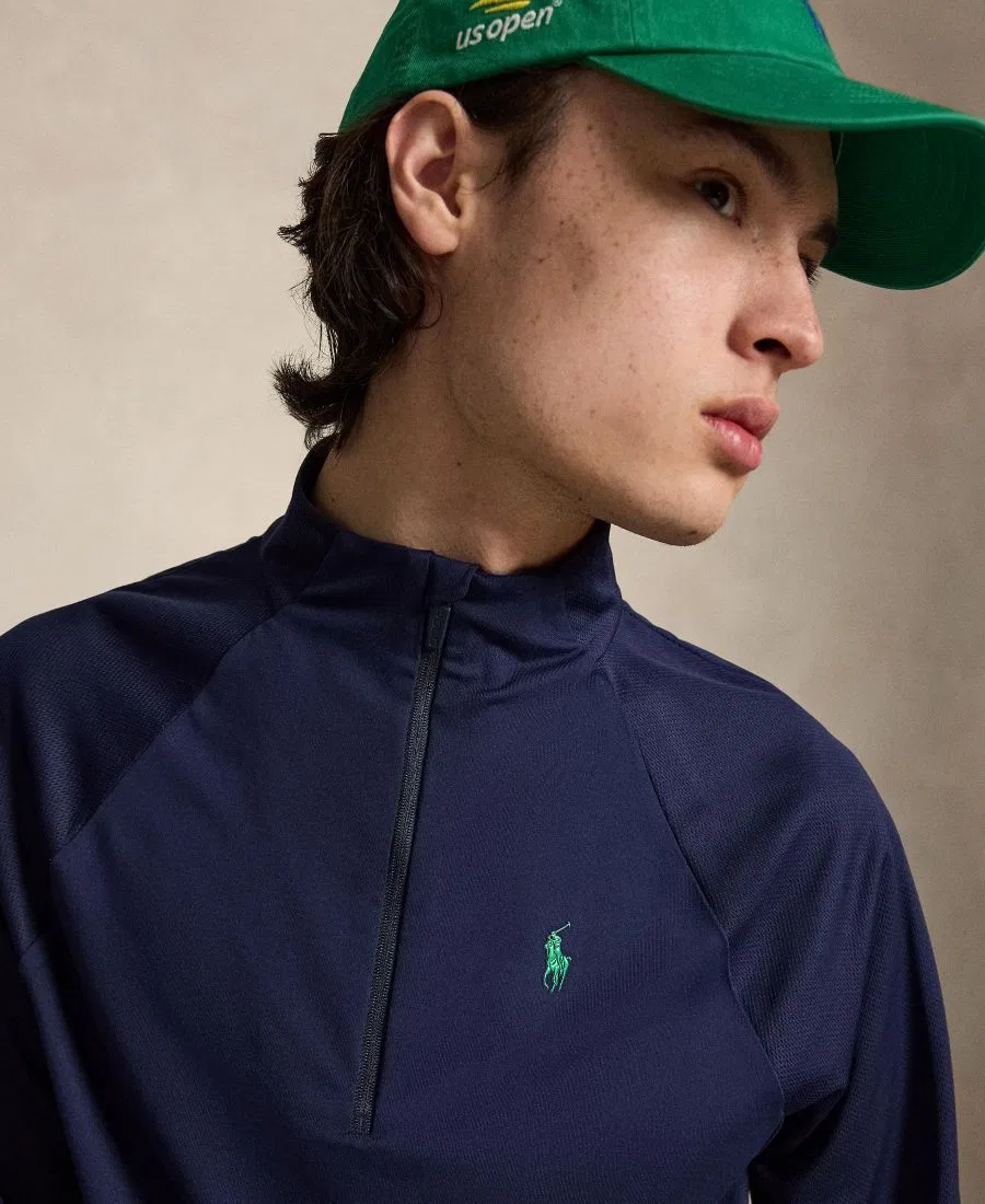 Свитшот с воротником-стойкой и молнией US Open Paneled Stretch Polo Ralph Lauren, Refined Navy — фото 3