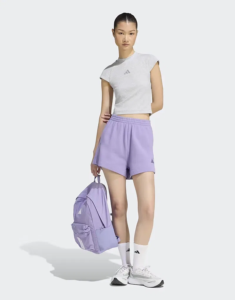 Футболка Rib Small Logo Kit Adidas Performance, светло-серый — фото 4