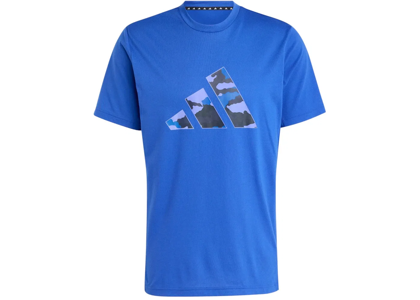 Мужская футболка с принтом Train Essentials Camo Graphic Logo Adidas, Semi Lucid Blue