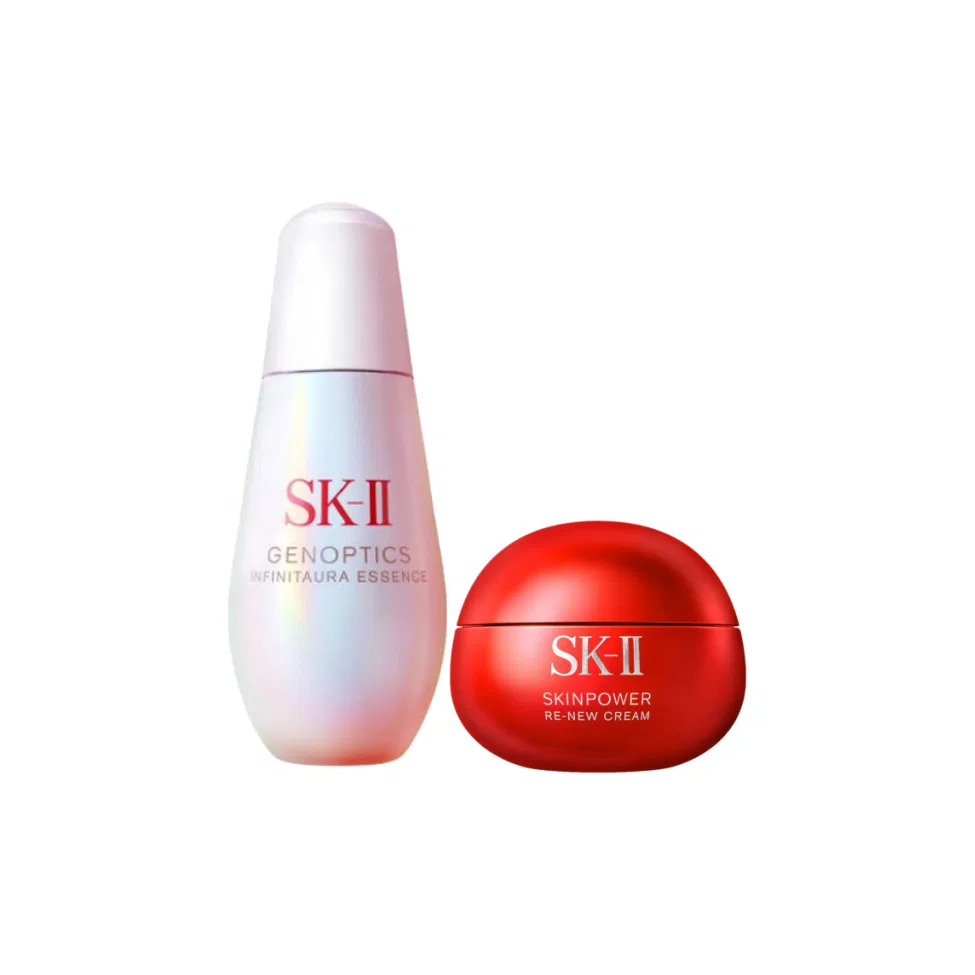 Набор для ухода за кожей SK-II Soft White Dial, крем для лица Red Bottle увлажняющая версия + сыворотки Photon Little Bulb