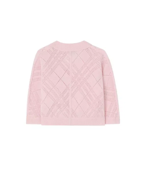 Детский комплект из кашемира Unisex check cashmere two-piece set Burberry, Archive Pink — фото 3