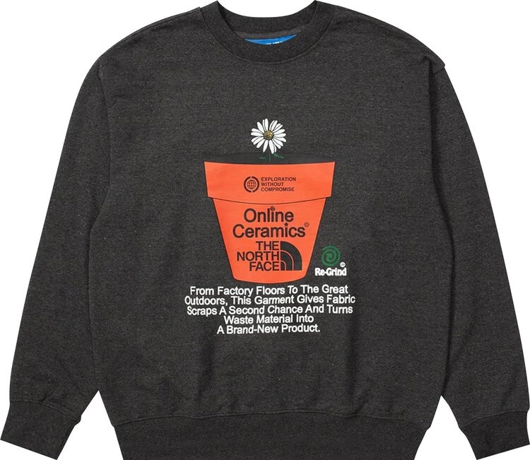 

Толстовка The North Face x Online Ceramics Graphic Crew Sweatshirt 'Black Regrind', черный