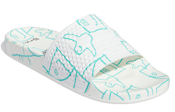 Тапочки отметьте gonzales x shmoofoil слайд Adidas, белый — фото 3