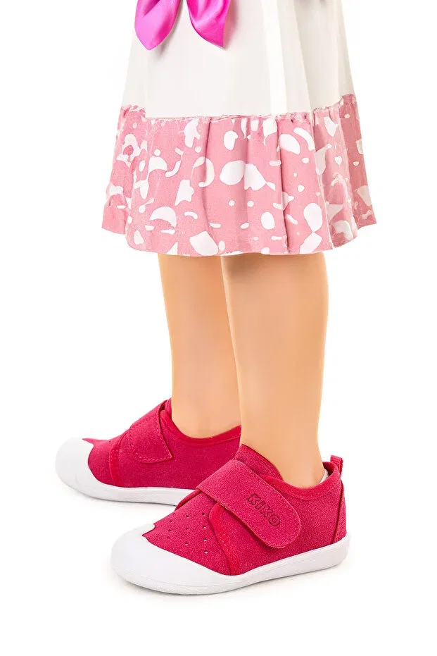 Детские тапочки для девочек на липучке Daffy Kiko Kids, Fuchsia — фото 3