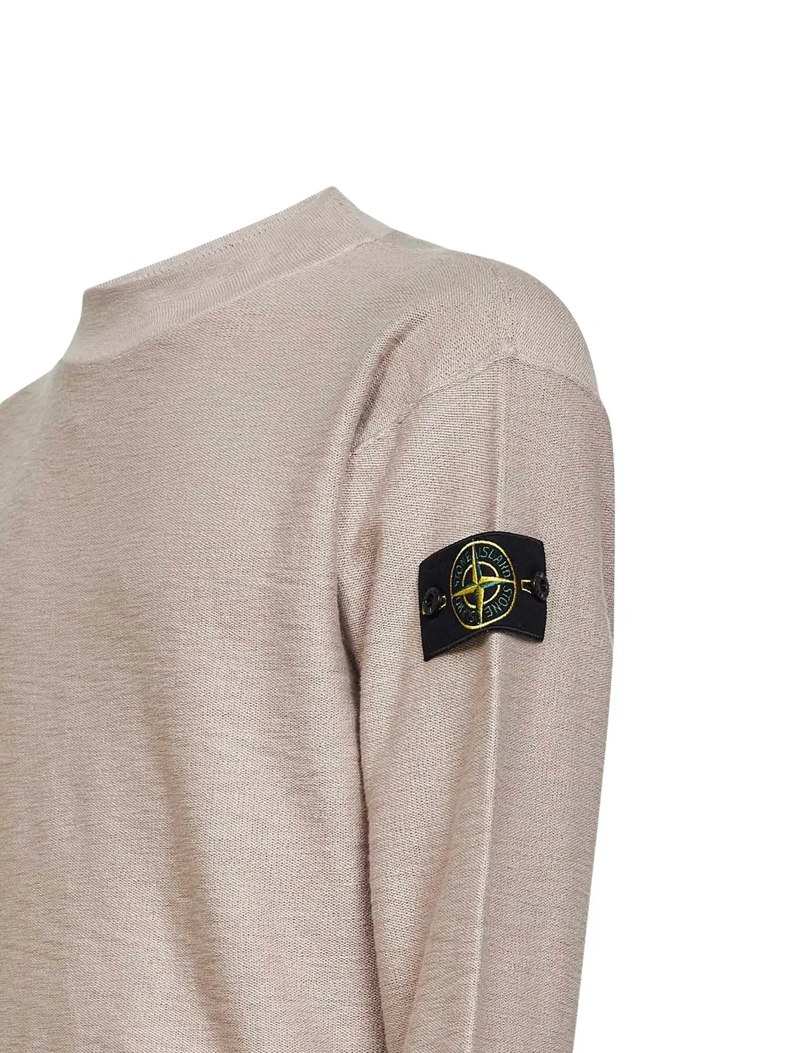 Рубчатый свитер с круглым вырезом и длинными рукавами Stone Island, нейтральные — фото 2