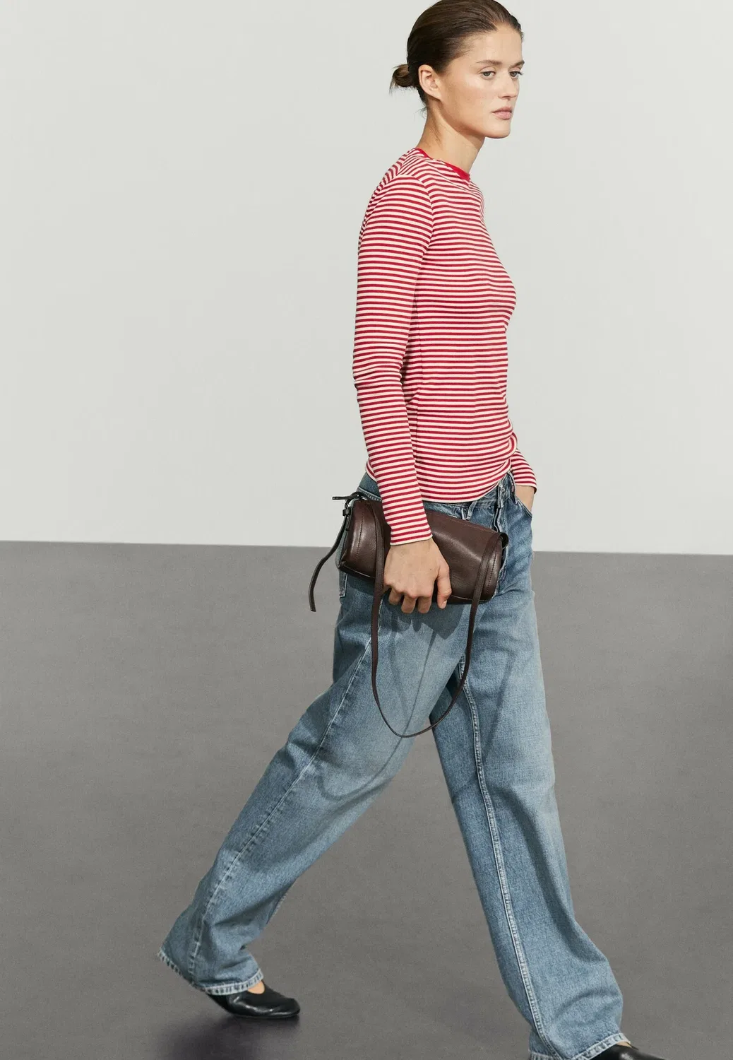 Топ с длинными рукавами Massimo Dutti, Red — фото 3