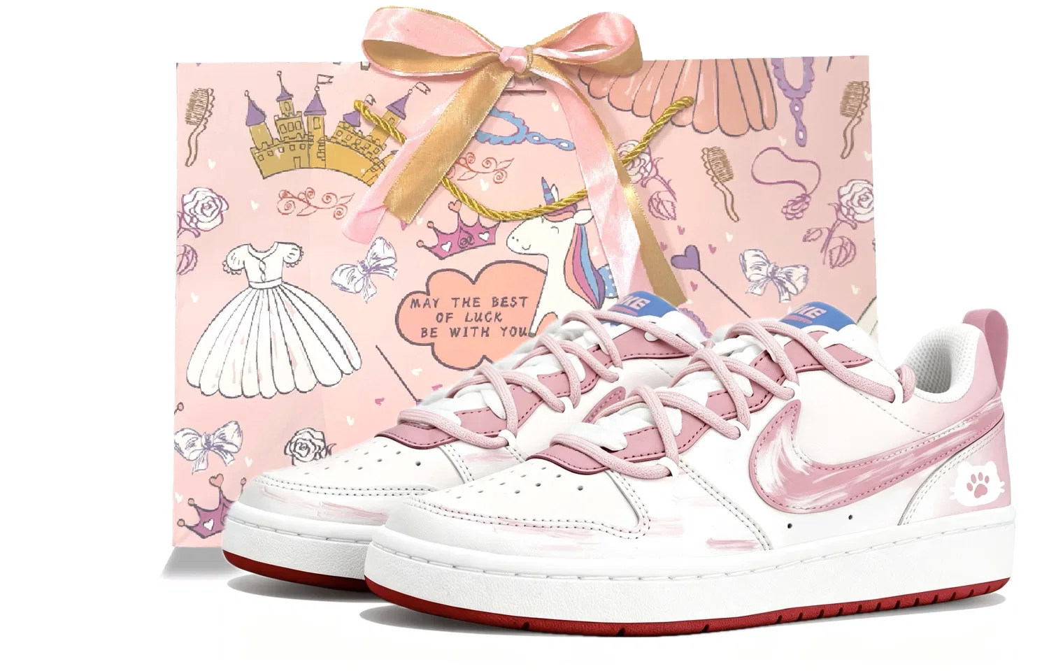 Детские кроссовки для скейтбординга Court Borough 2 Nike, Pink