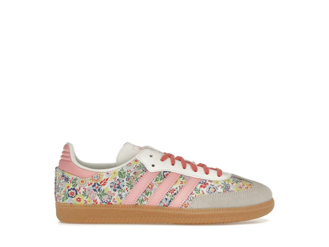 Детские Кроссовки с Вышитым Цветочным Принтом Adidas Samba OG, Floral Print/Off White