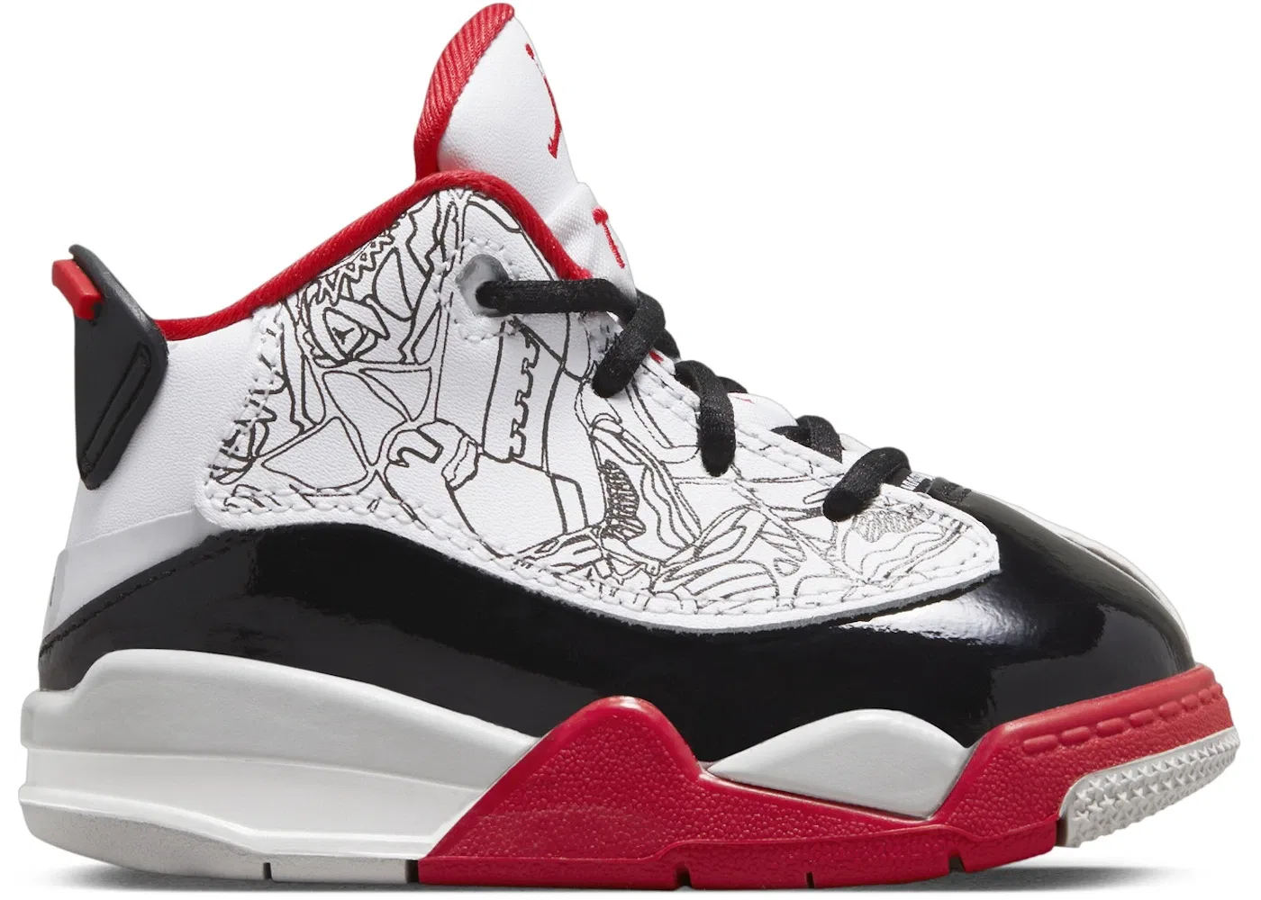 Детские кроссовки Lifestyle Jordan Dub Zero Jordan, White/Black/Neutral Grey/True Red