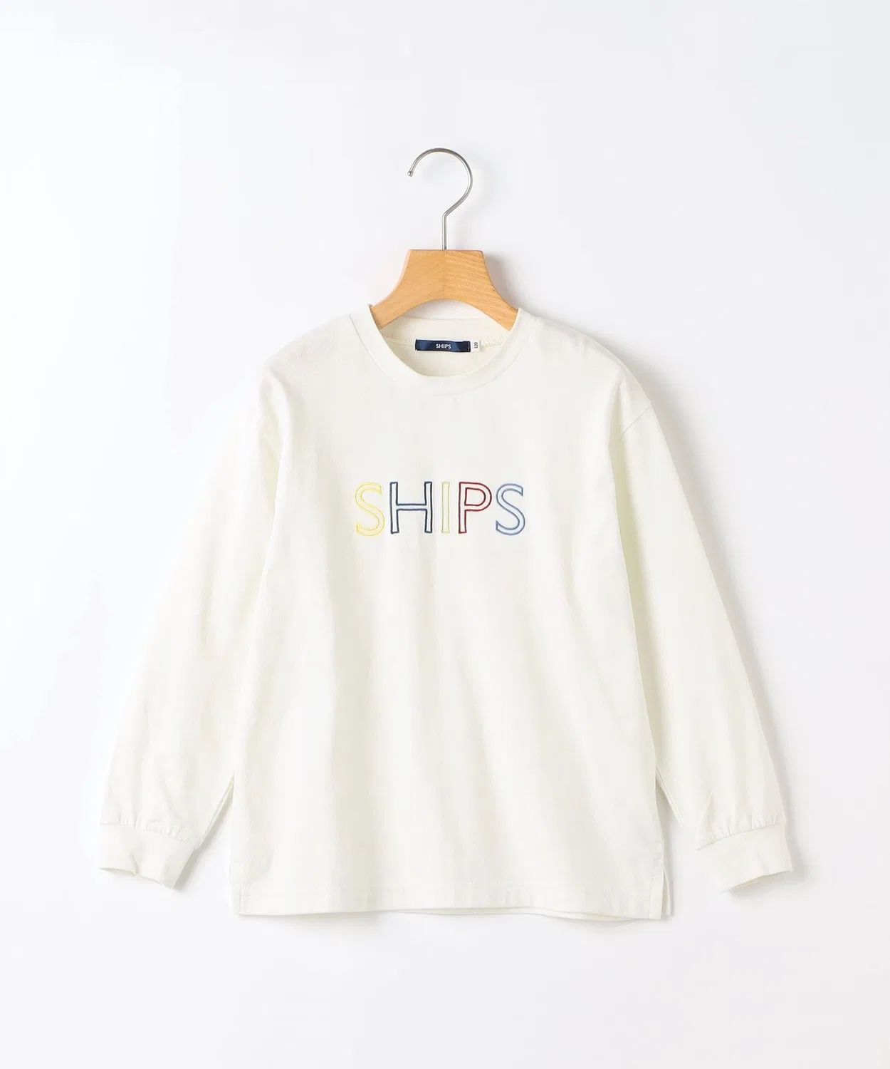 Детский лонгслив с вышивкой SHIPS, Light White