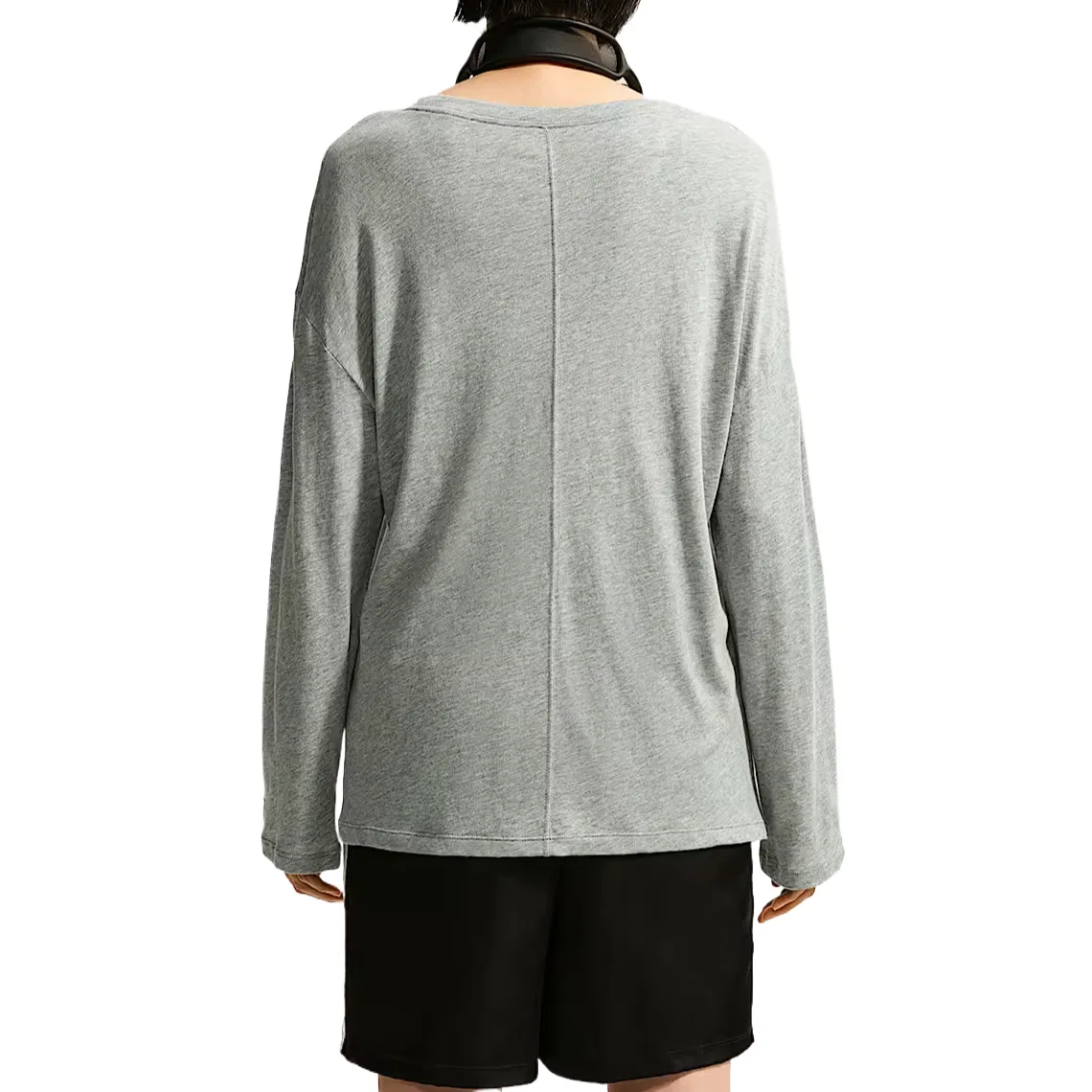Женская футболка свободного кроя Nike Sportswear, Toned Dark Gray/Particle Gray — фото 3