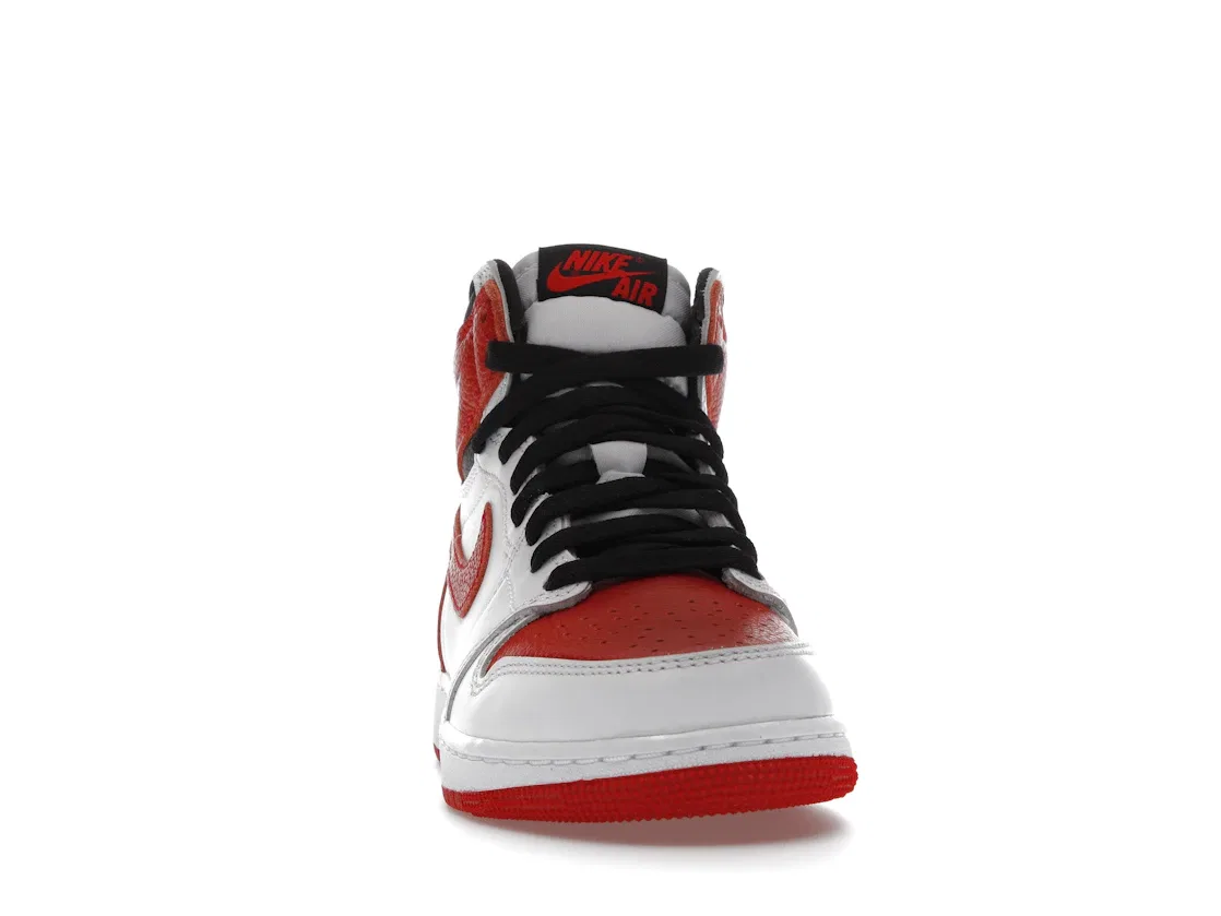 Детские кроссовки Lifestyle с кожаным верхом Jordan 1 Retro High OG Heritage, White/University Red-Black — фото 2