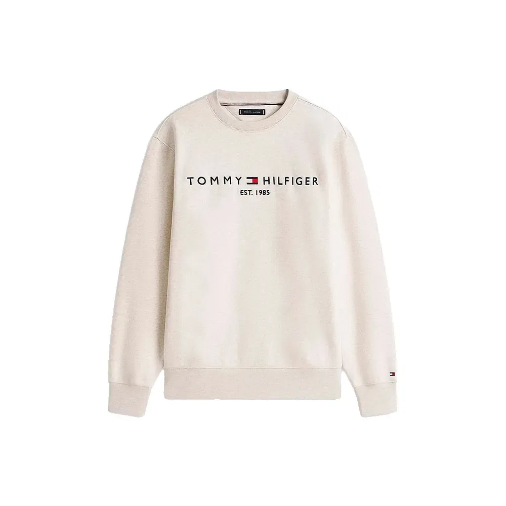 Мужской свитшот с логотипом Tommy hilfiger, Beige — фото 3