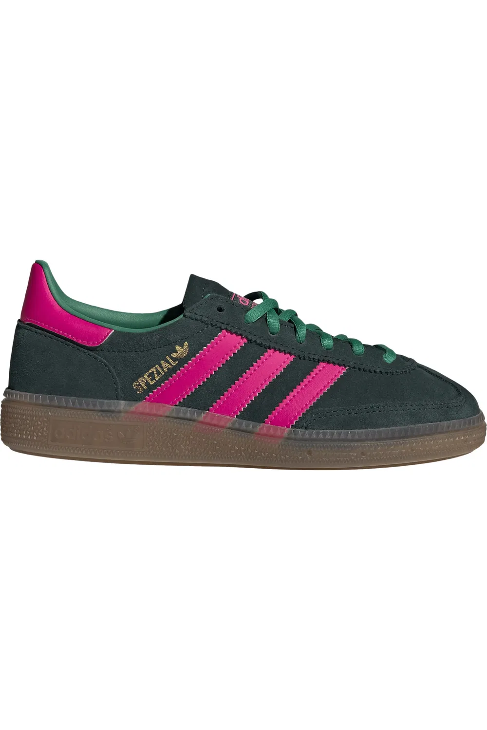 Кроссовки детские для гандбола Handball Spezial adidas, Aurora Ivy/Shock Pink/Gum — фото 3