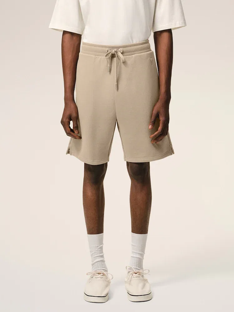 Шорты с вышивкой Small Adc Embossed Short AMI PARIS, Beige Taupe — фото 2