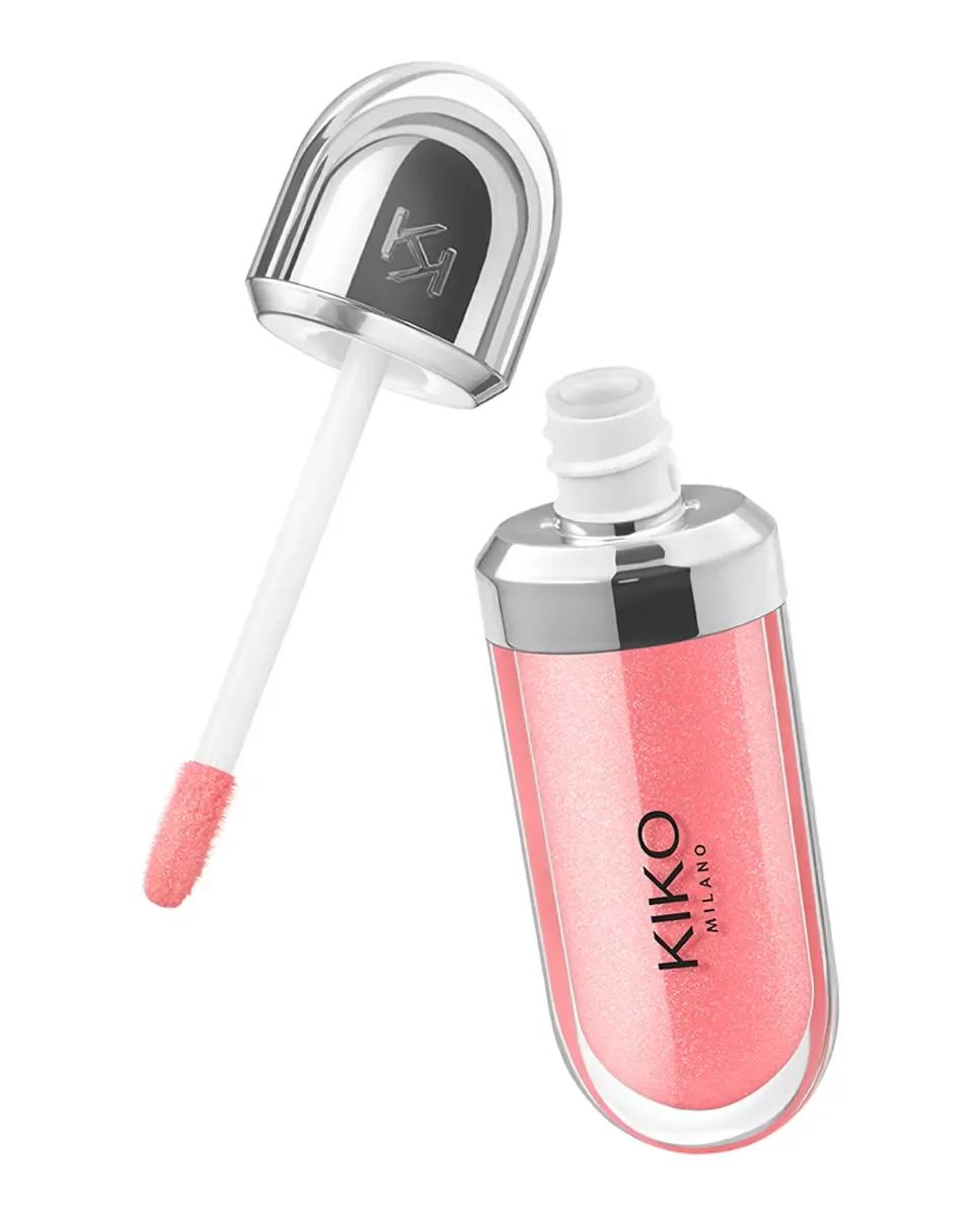 Увлажняющий блеск для губ 3D эффект Hydra Lipgloss Kiko Milano, 07 Pink Magnolia — фото 4