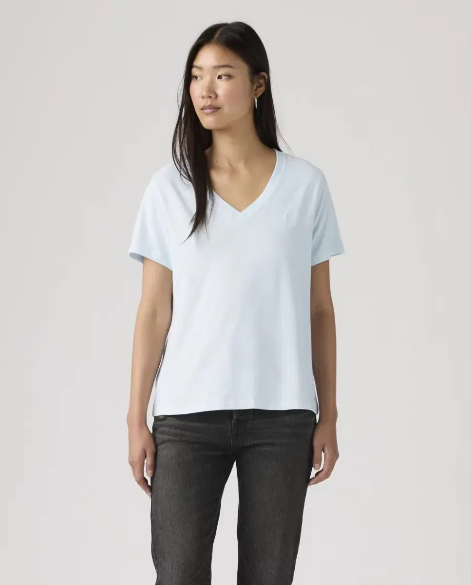 Женская футболка с V-образным вырезом Levi's, Azul Claro
