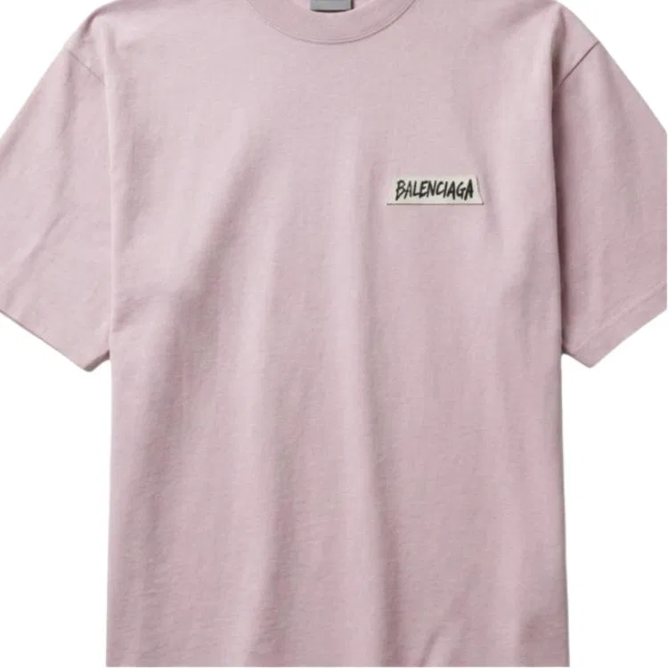 Женская футболка с круглым вырезом Pink Balenciaga, Pink — фото 3