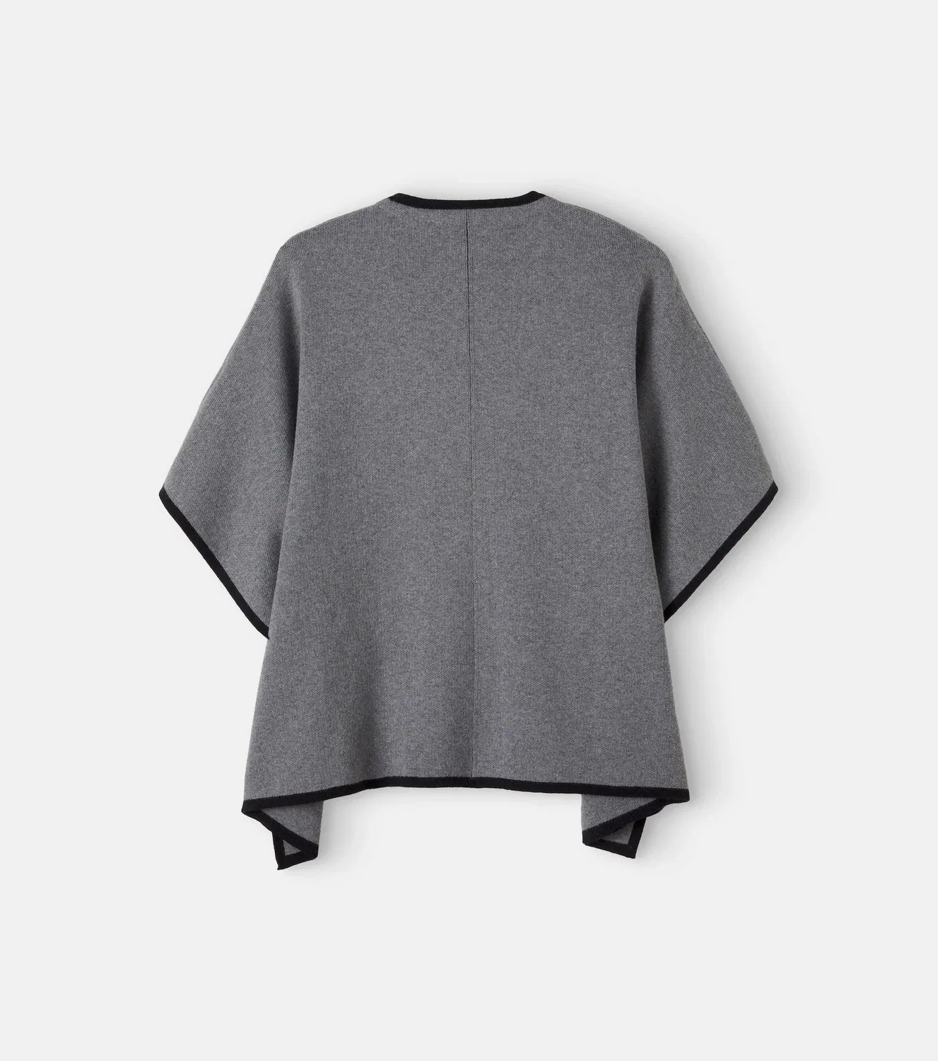 Накидка хлопковая и шерстяная Chloé Kids, серый — фото 3
