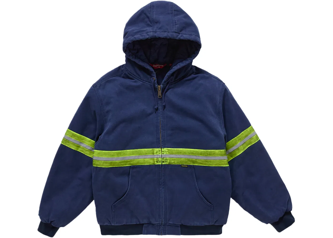 Мужская куртка с капюшоном и светоотражающими полосами Supreme Reflective Stripe Hooded Work Jacket, Navy