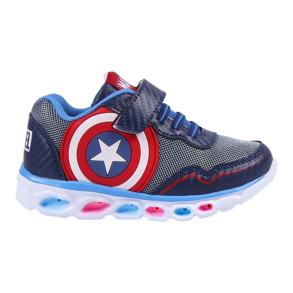 Детские кроссовки с подсветкой Marvel Captain America, Цвет Blau