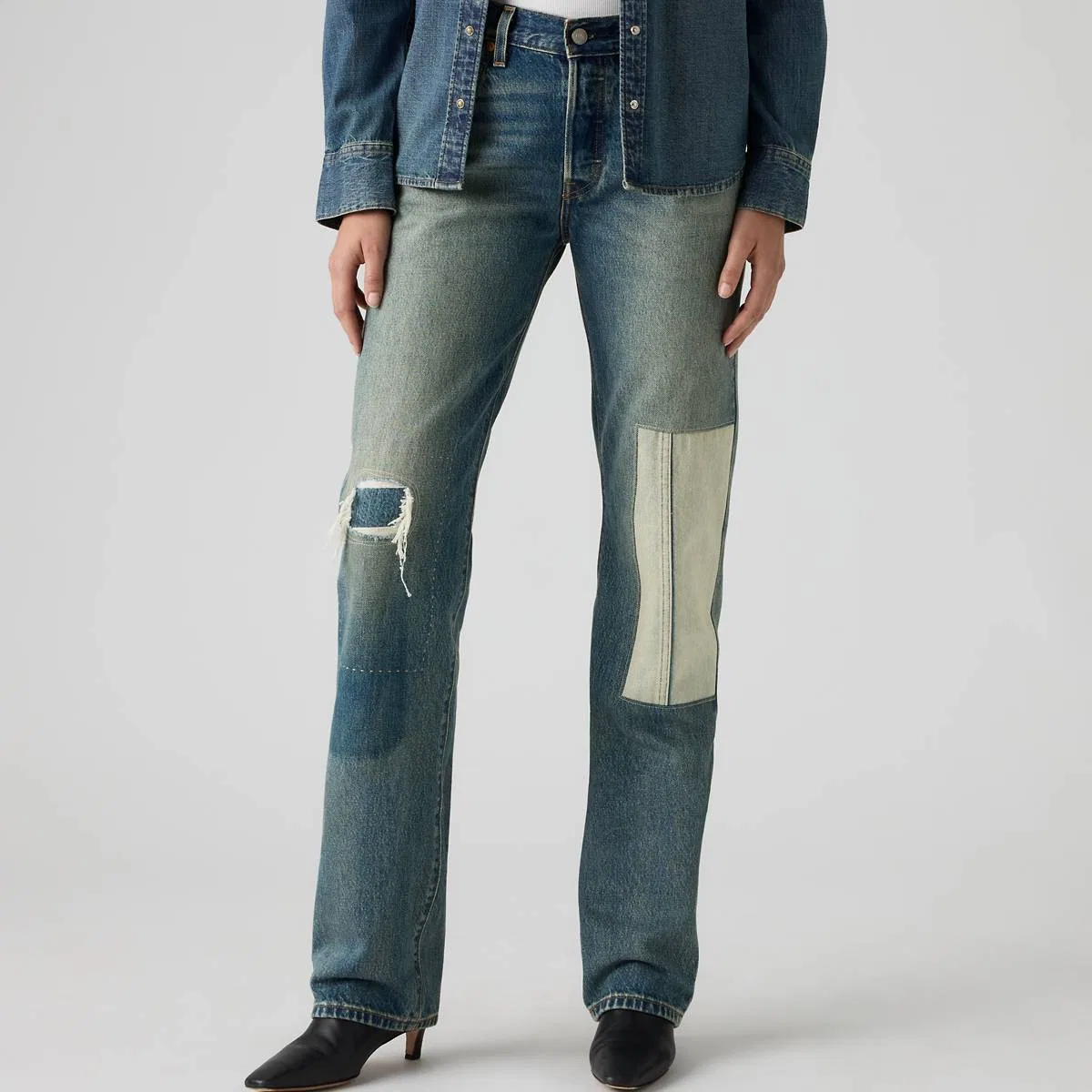 женские джинсы 501 90-х годов Levi's, Craft Of Love - Medium Wash — фото 2