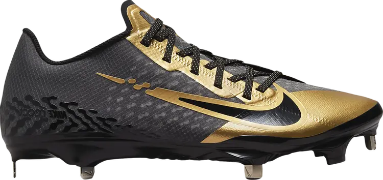 Бутсы Nike React Vapor Ultrafly Elite 4 'Black Metallic Gold', золотой — фото 2