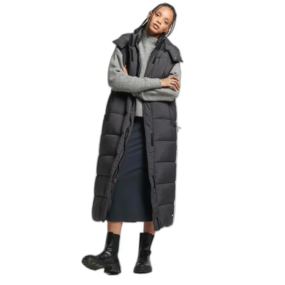 Женская утепленная безрукавка Superdry Ripstop, Цвет: Schwarz — фото 2