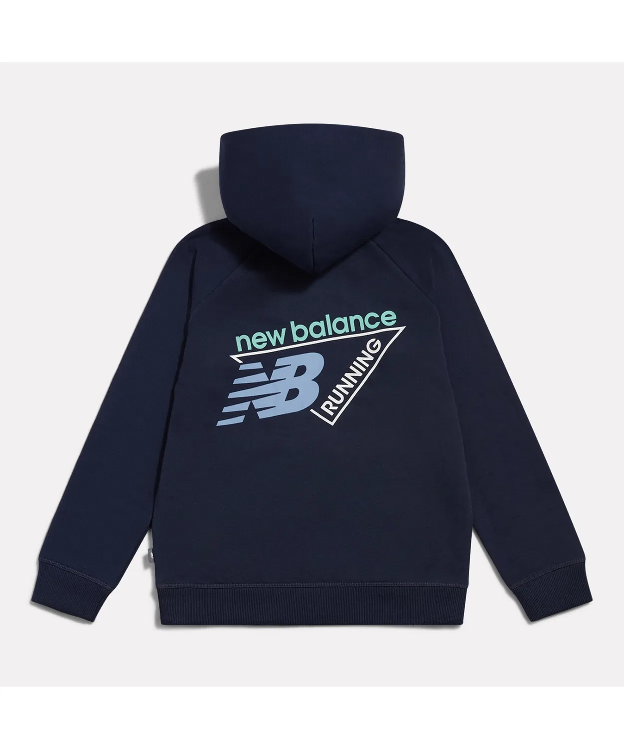 Детский худи с длинным рукавом с принтом, Tri Logo Graphic New Balance, Navy — фото 2