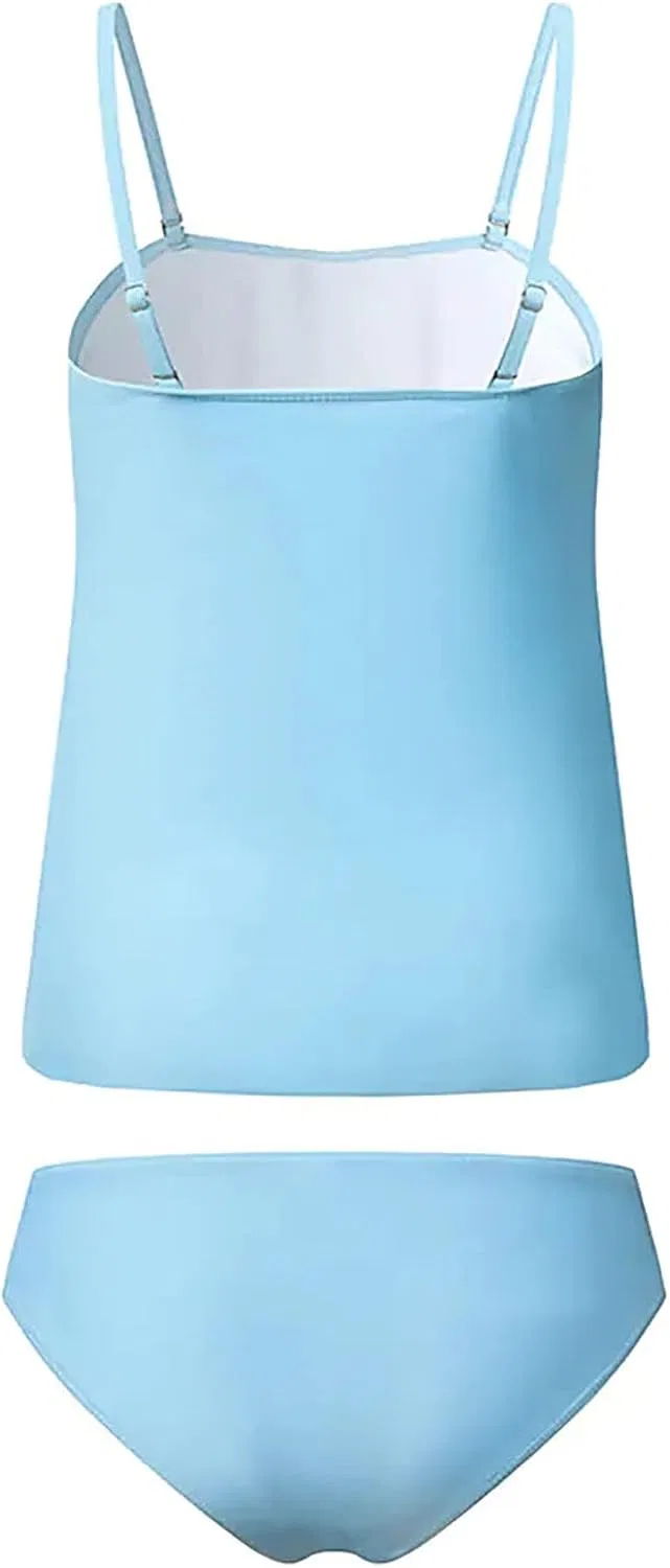 Женский танкини с бандо топом Tummy Control, Light Blue — фото 4