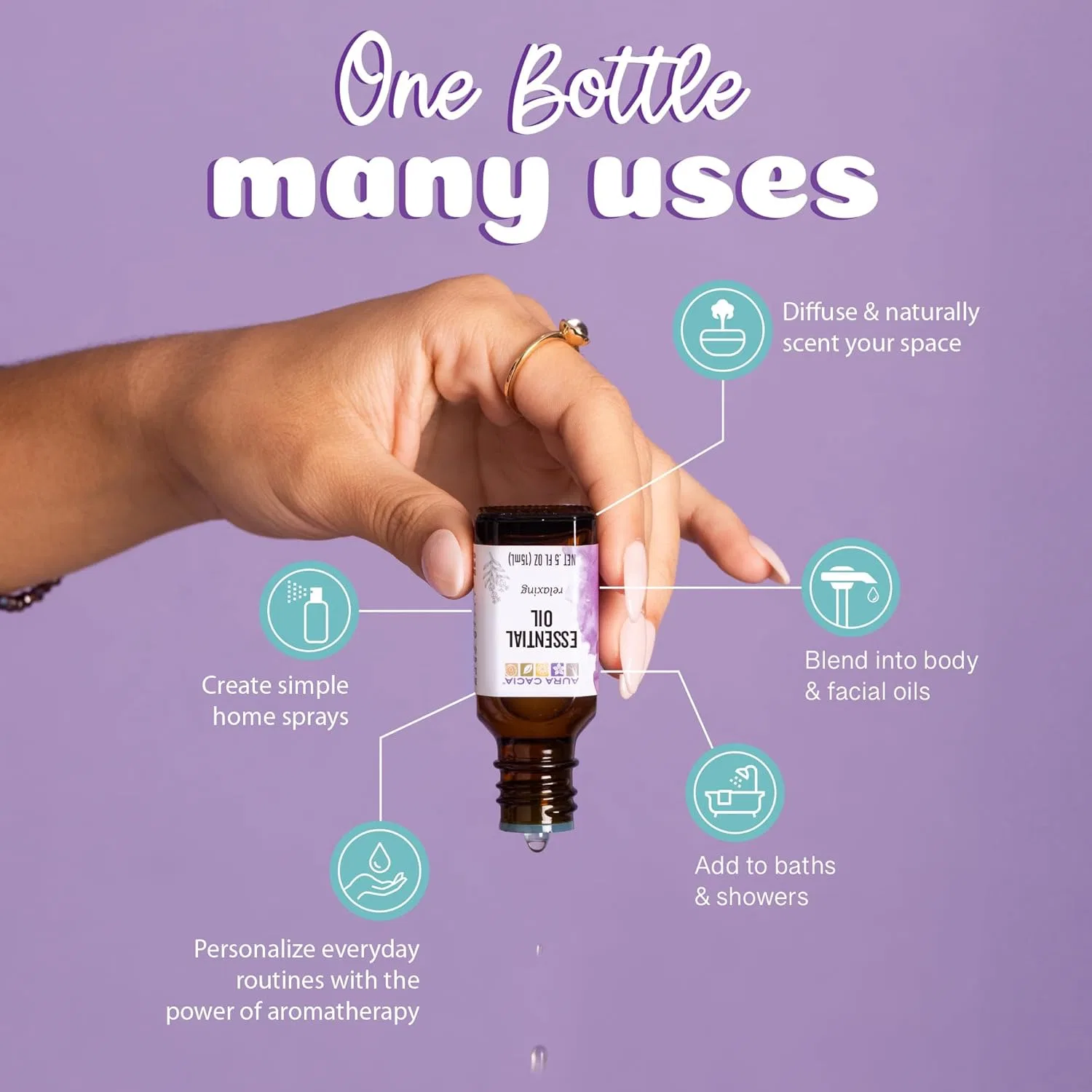 Масло для тела Sandalwood Blend with Jojoba Oil, Aura Cacia, 15 мл — фото 4