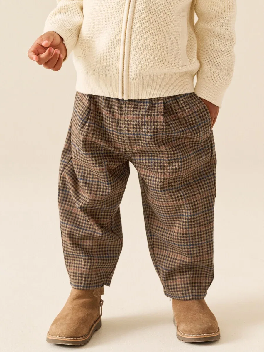 Брюки Next Barrel Pants 'Cosy Smart' в шоколадном цвете — фото 2