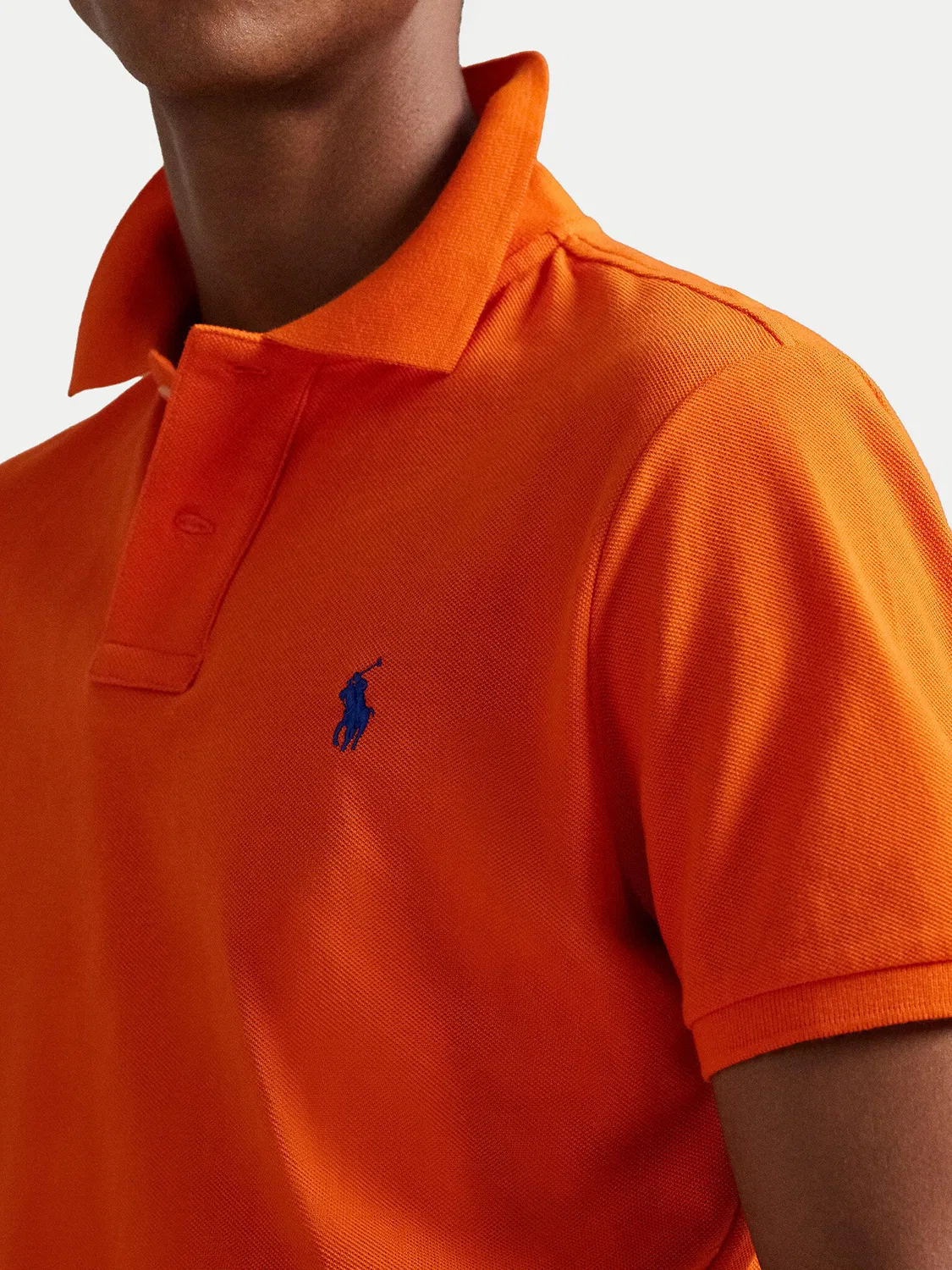 Мужское поло стандартного кроя Polo Ralph Lauren, оранжевый — фото 4