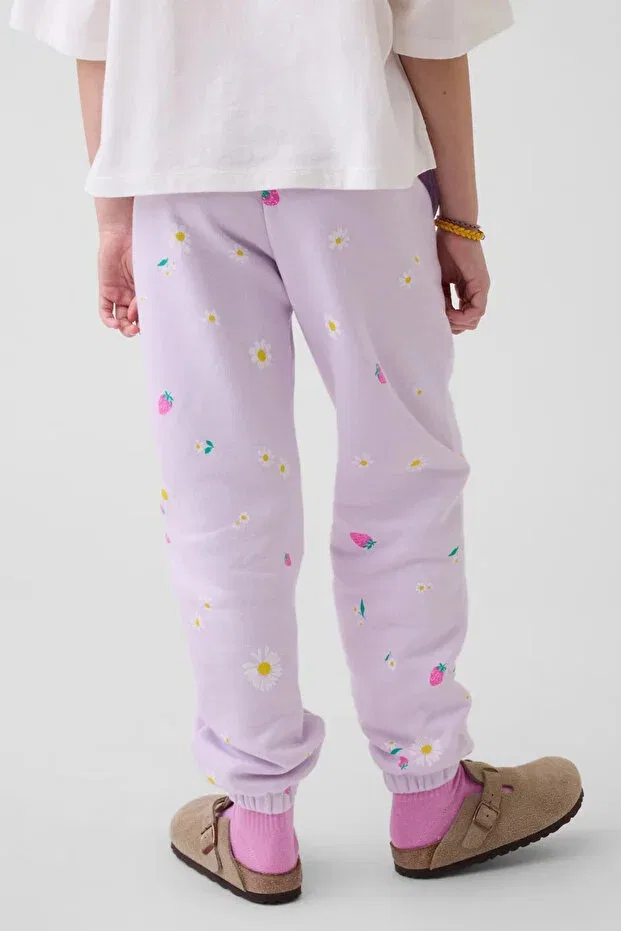 Детские спортивные штаны для девочек с принтом Relaxed Fit Gap, Lilac — фото 3